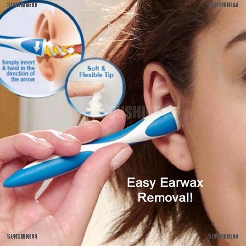 Ear Pick Pembersih Telinga Bentuk Spiral dengan Perekat [sunshine44]