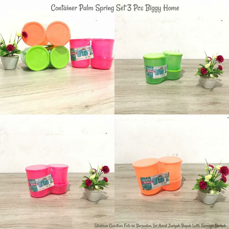 TOPLES MAKANAN RINGAN ISI 3 PCS BIGGY HOME, TOPLES CONTAINER PALM SPRING SET 3 PCS BIGGY HOME
