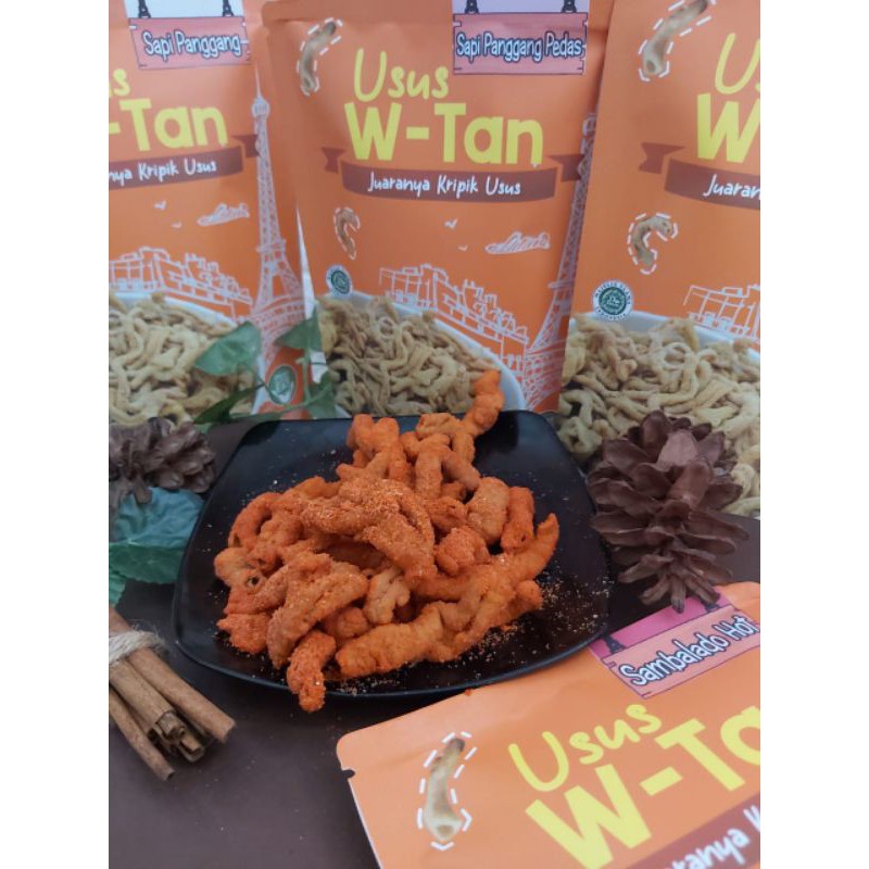 KERIPIK USUS KRISPY / USUS W-TAN JUARANYA KERIPIK USUS FREE PACKING BUBBLEWRAP