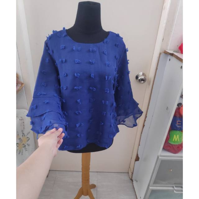Preloved organza biru