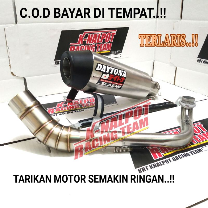 KNALPOT DAYTONA NMAX 150 AEROX PCX VARIO OLD NEW 125 BEAT XEON RACING