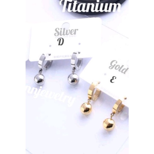 Anting Titanium Untai Biji Lada Untuk Wanita