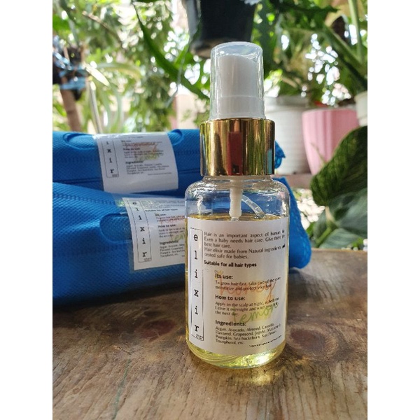 Elixir Qaliya Natural HairOil Serum Rambut Rontok Penumbuh Rambut Minyak Rambut Serum Rambut Kering