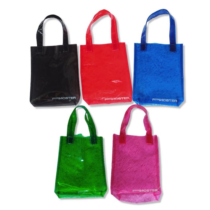Tas Plastik Warna Transparan Tote Bag Mika