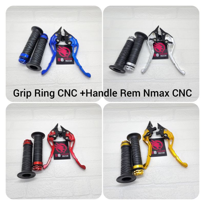 Paket Nmax - Handle Rem Nmax Full CNC Stelan + Handgrip Ring Jalu CNC