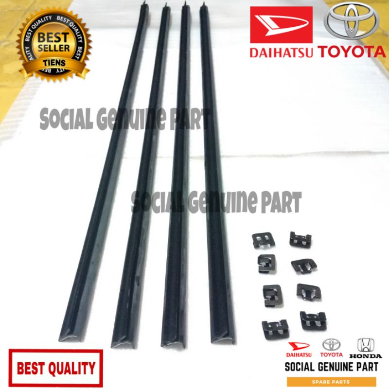 Karet pelipit kaca luar weather strip semua mobil universal Kijang kapsul kijang super kijang Grand Kijang rover KF murah