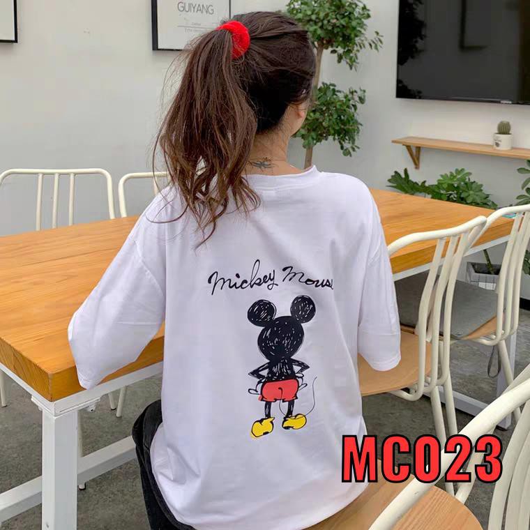 Oversize Tee Tshirt Model Longgar Utk Wanita Motif Mickey Mouse MC023