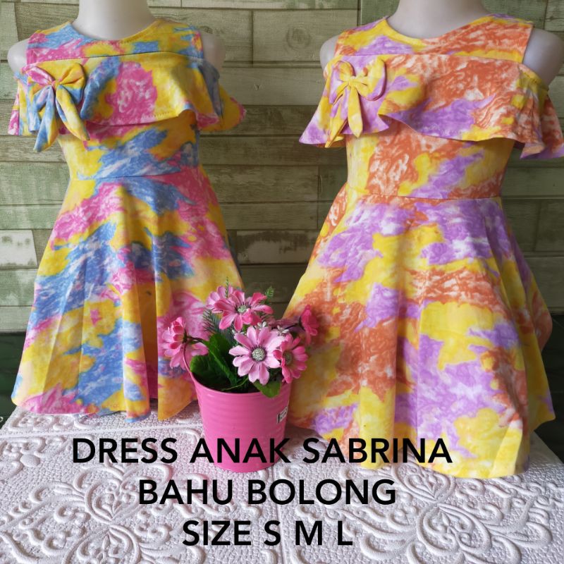 DRESS SABRINA BAHU BOLONG//SIZE S M L