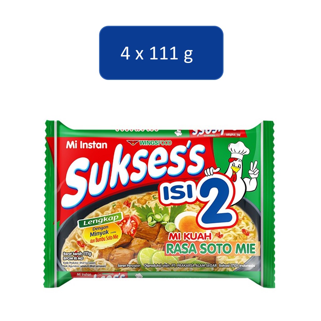 

Suksess Mie Instan Soto 4 x 111 gr