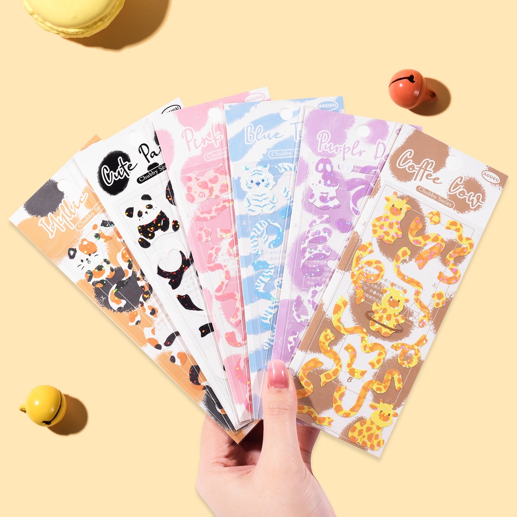 

5 lembar sticker lucu/sticker DIY lucu beruang/cafe/cute cat