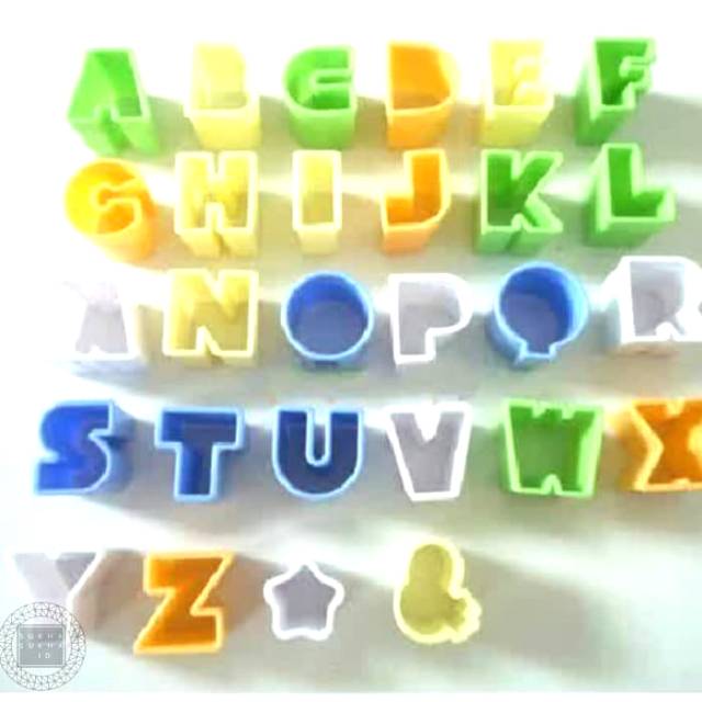 Cetakan Fondant Huruf Medium