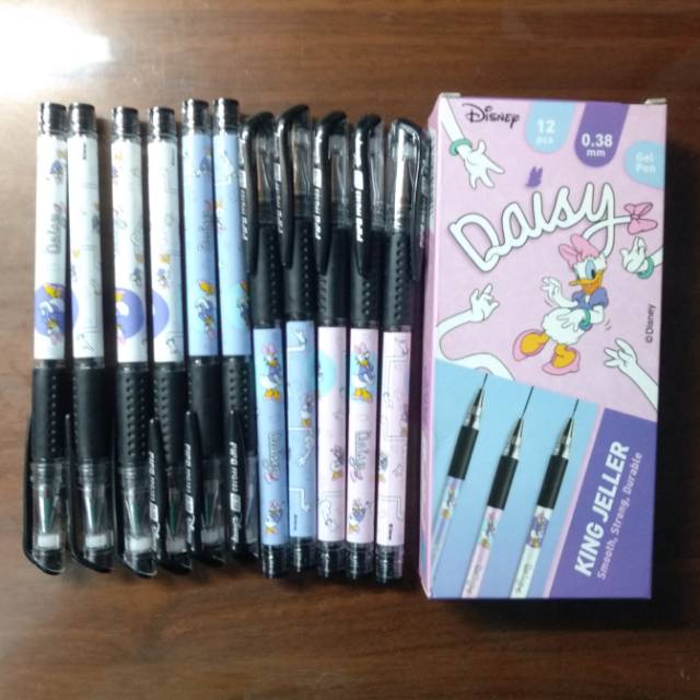 

Pulpen Merk PIPO PPG 103 KING JELLER 0,38 mm Hitam DISNEY DAISY