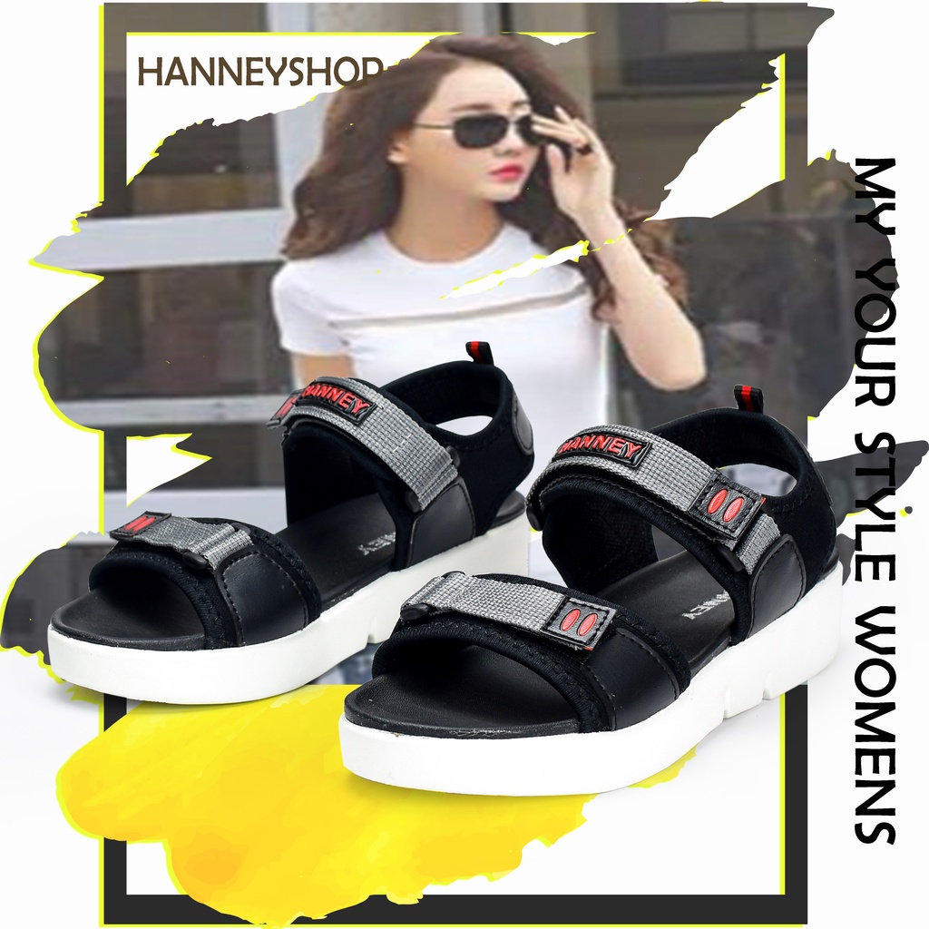 hanney sandal wanita korea sendal gunung wedges terbaru anti slip kretek