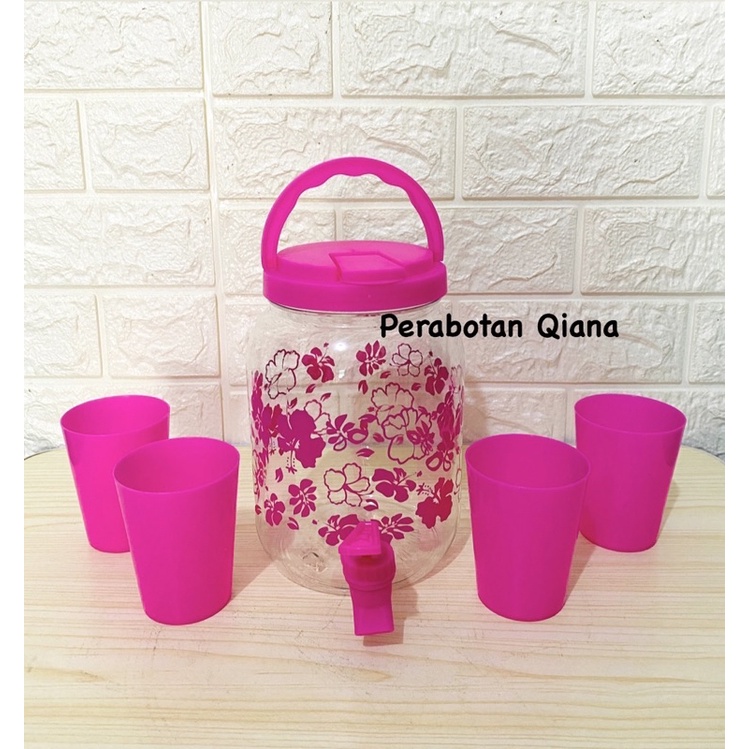 Drink jar set 5pcs dispenser mini