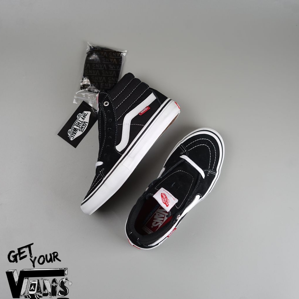 Original Vans Sk8 Hi Pro Black White 100% Bnib