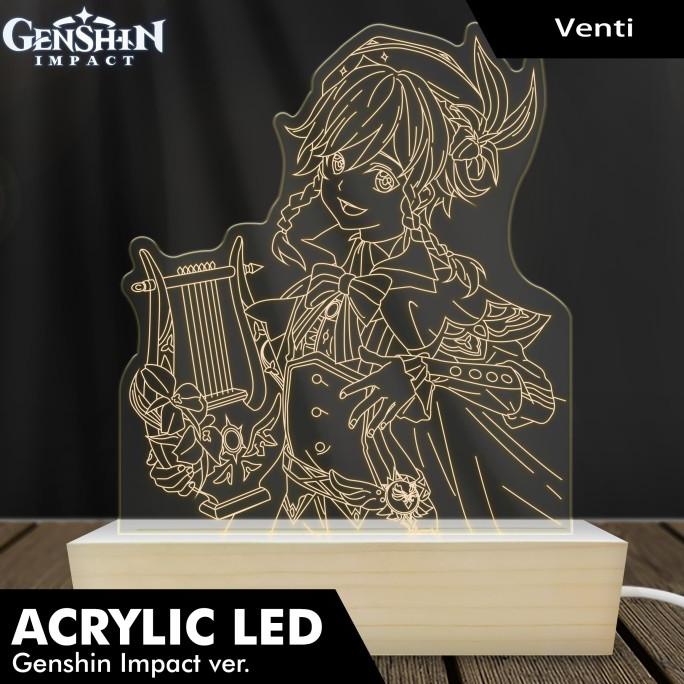 Kualitas terbaik] Acrylic LED custom Genshin Impact ver. ( Venti )