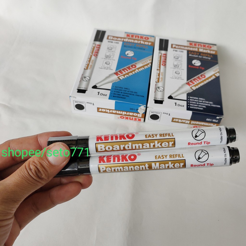 

Kenko Spidol Whiteboard / Permanent Hitam Alat tulis bukan snowman