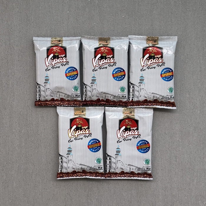 

250 gram (5x50 gram) Kopi Bubuk Sumatera CAP KIPAS Spesial Robusta
