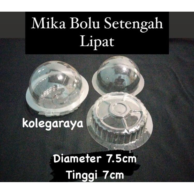 Mika Bolu Setengah Lipat Isi 50 PCS Warna Bening