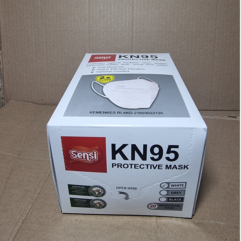 SENSI KN95 PROTECTIVE MASK 6ply isi 20/Masker Medis Sensi KN95 6 ply