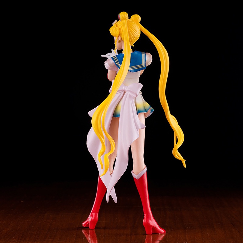 23 cm Anime Sailor Moon Figure Tsukino Usagi Model Boneka Sailor Glitter Glamours Action Figure Mainan Anak