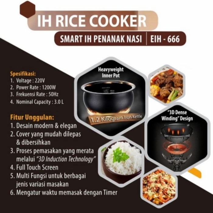 Rice Cooker Smart IH Ecohome EIH-666