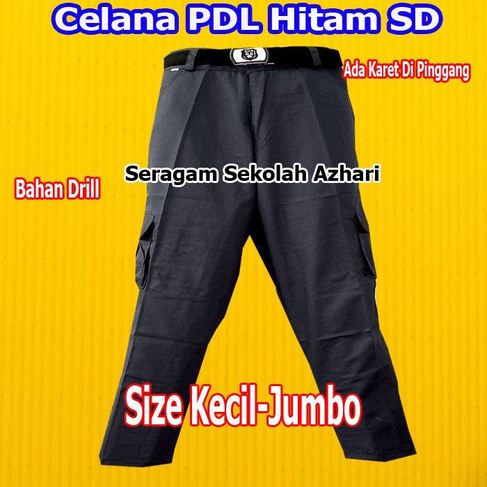 CELANA SEKOLAH SD HITAM PDL LAKI LAKI PEREMPUAN-CELANA PANJANG HITAM PDL SD JUMBO-CELANA SD-SERAGAM 