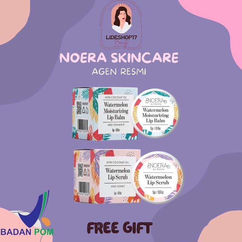 [READY] NOERA LIP BALM &amp; NOERA LIP SCRUB WATERMELON Noera Lips Balm Gel Watermelon Noerabeautycare