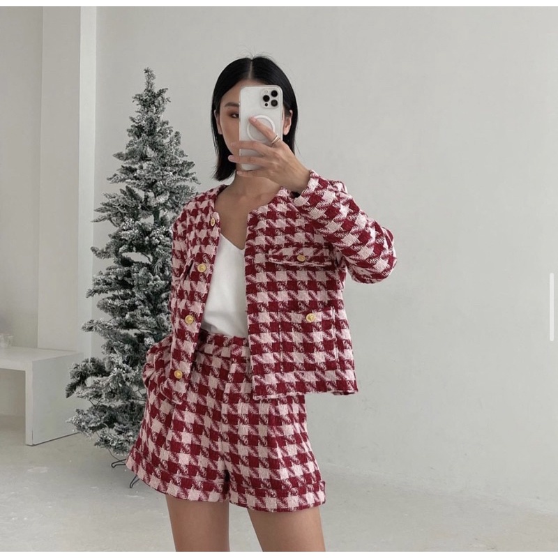 GEMME Noel Tweed Blazer And Pants SET