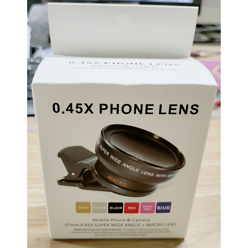 Lensa Super Wide Angle Lens + Macro Smartphone - APL-0.45WM - OMSCSXBK Black