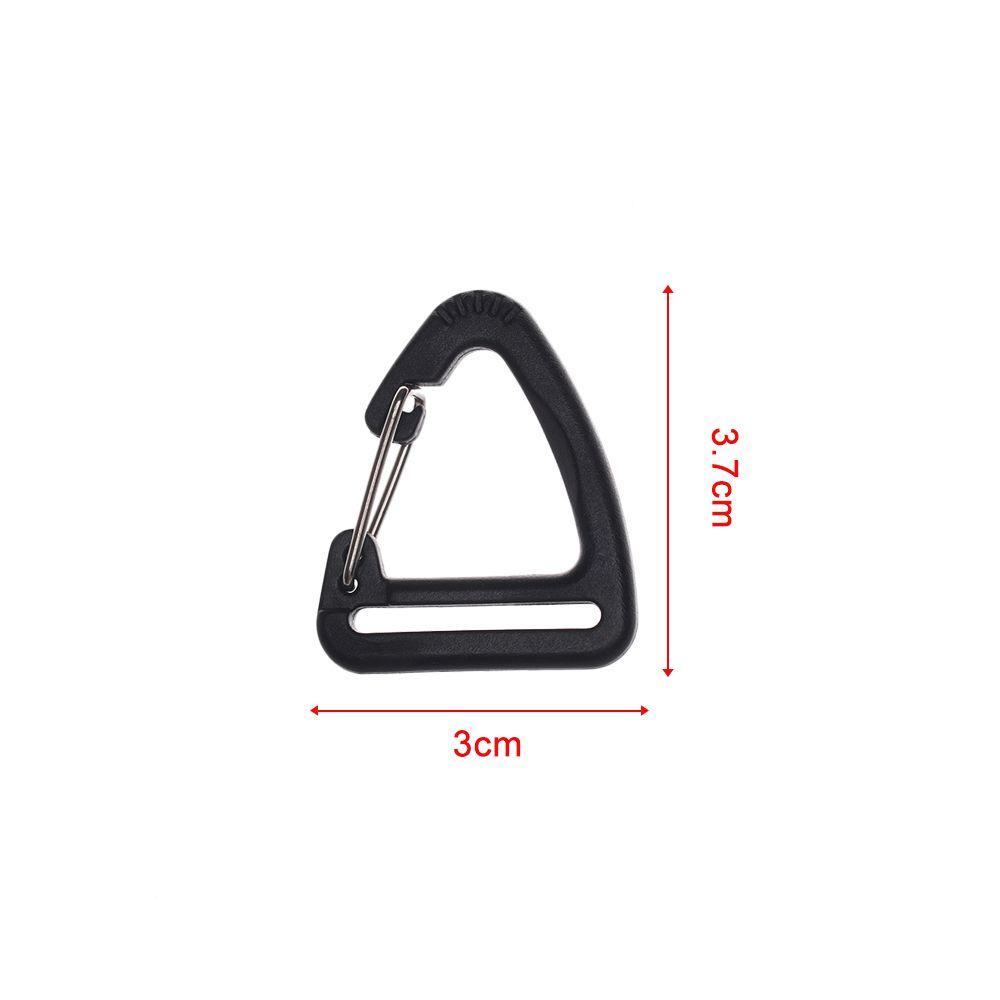 Rebuy Outdoor Tools 5Pcs Hitam Bentuk Segitiga Tas Ransel Aksesoris Kait Mendaki Gesper