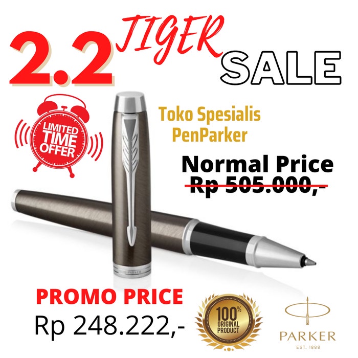 

Pulpen - Parker Parker Im Dark Espresso Chrome Trim Rollerball - Original