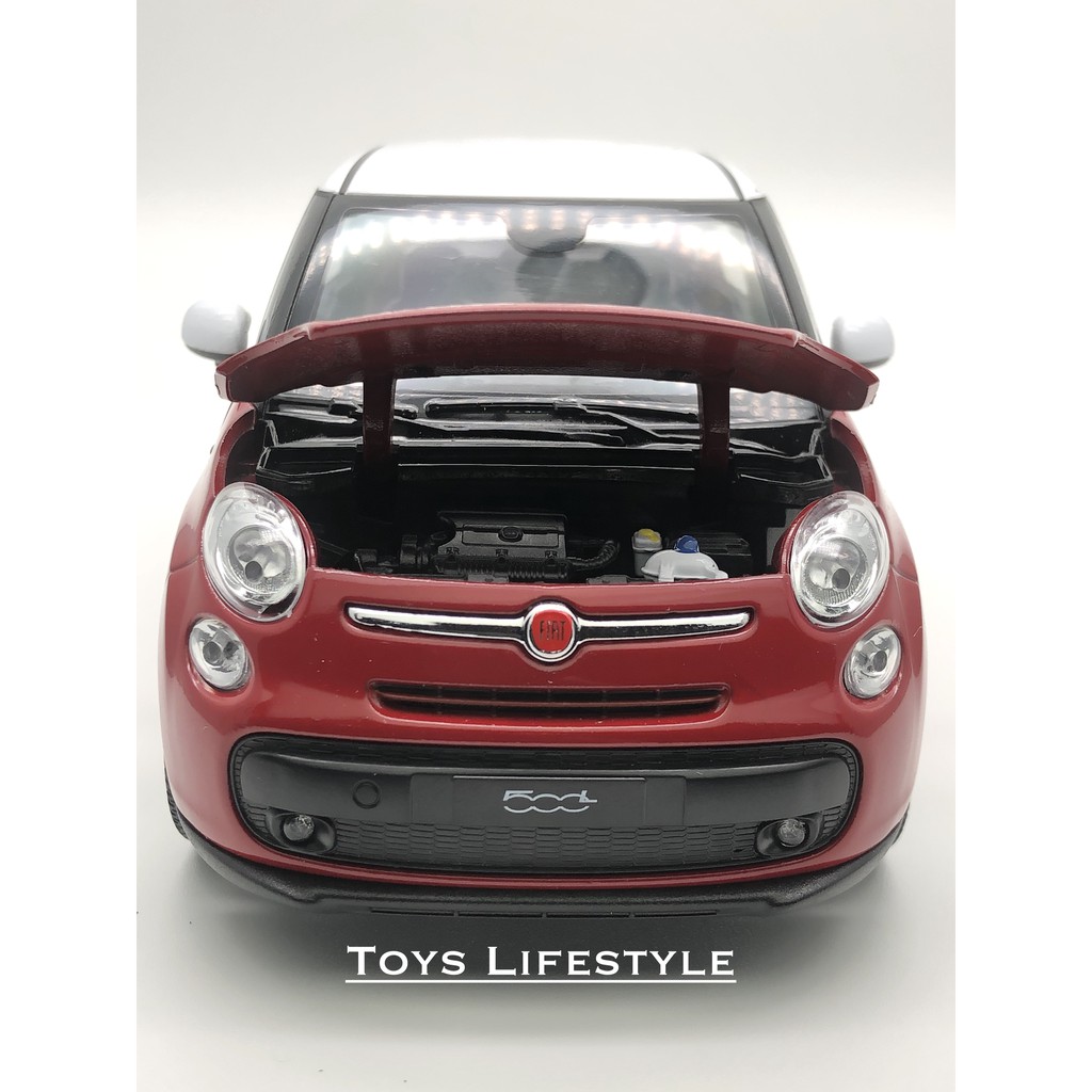 Welly Diecast - 2013 Fiat 500L Skala 1:24 (Merah)