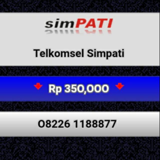 NOMOR CANTIK SIMPATI 0822 61188877