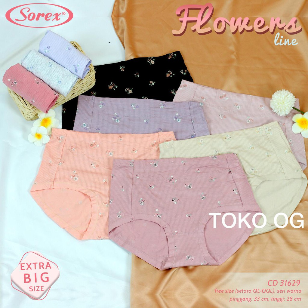 CD SOREX ALLSIZE BESAR CELANA DALAM EXTRASIZE 3L 4L 5L TERBARU MURAH BAGUS WANITA POLOS RENDA BUNGA