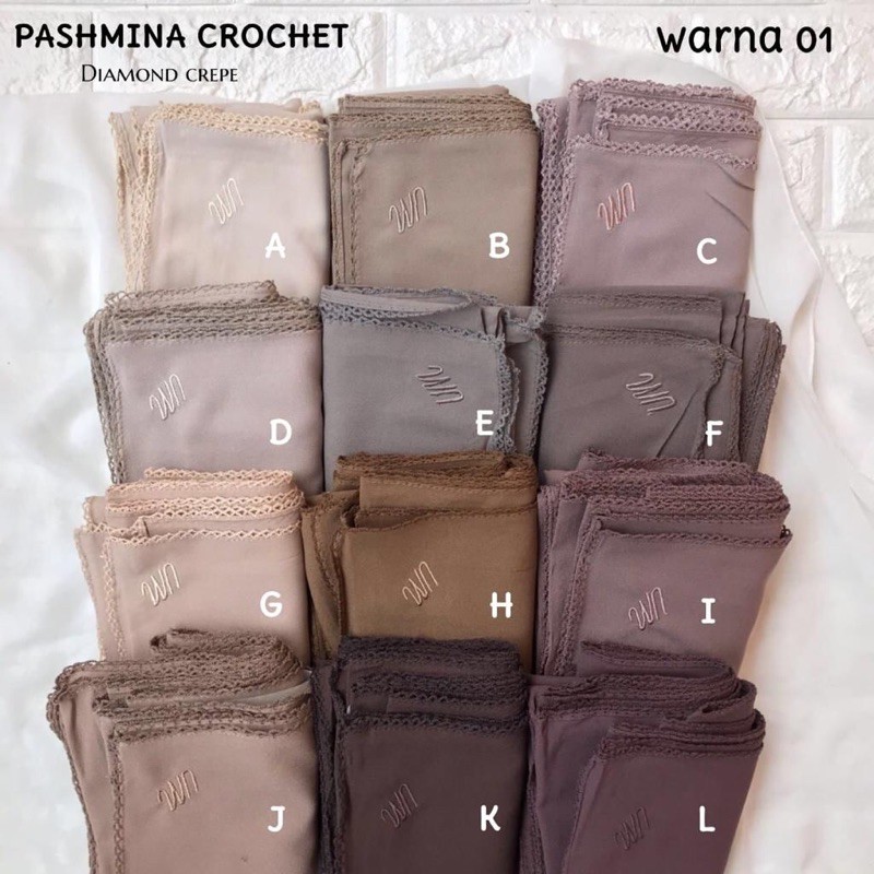 PASMINA CROCHET DIAMOND CREPE