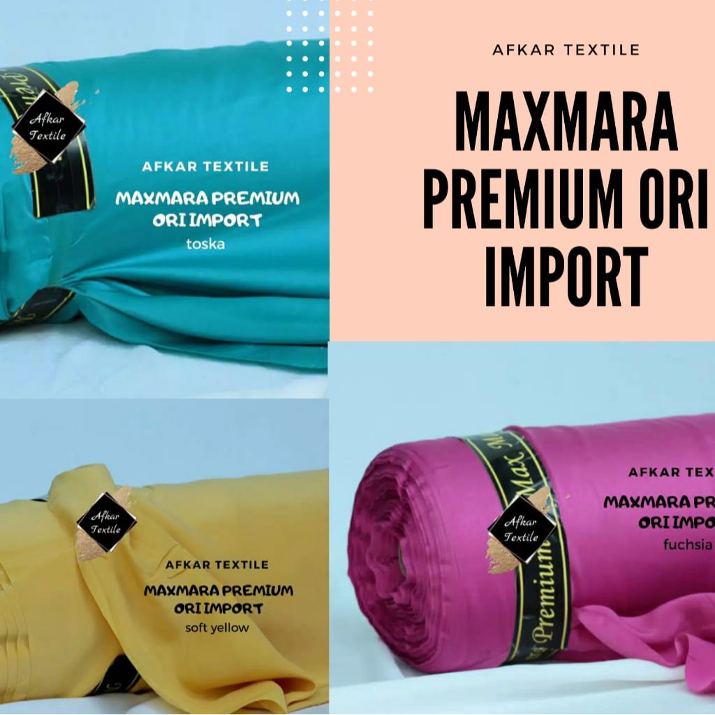 Kain Satin Maxmara - 100% Pure Silk / Original Import / Premium Class / Lebar 1.5 Meter