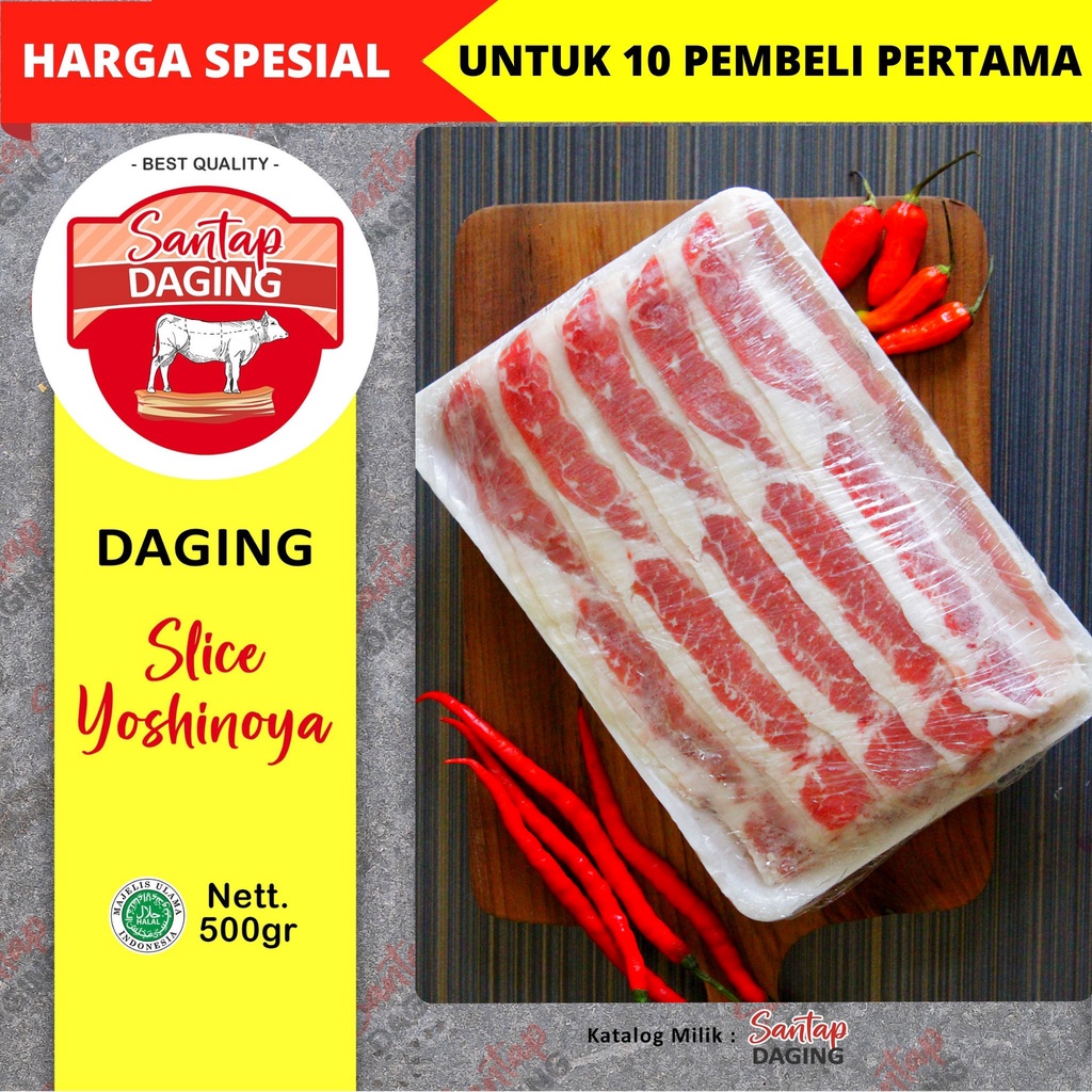 

Daging Sapi Slice Beef Yoshinoya US Beef Slice Shortplate 1kg