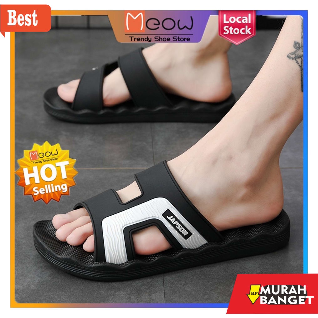 sandal dan sepatu terbaru- 【100% IMPORT SENDAL PRIA】 Outdoor Sandal Pria  Sendal  Gaya Jepang Casual