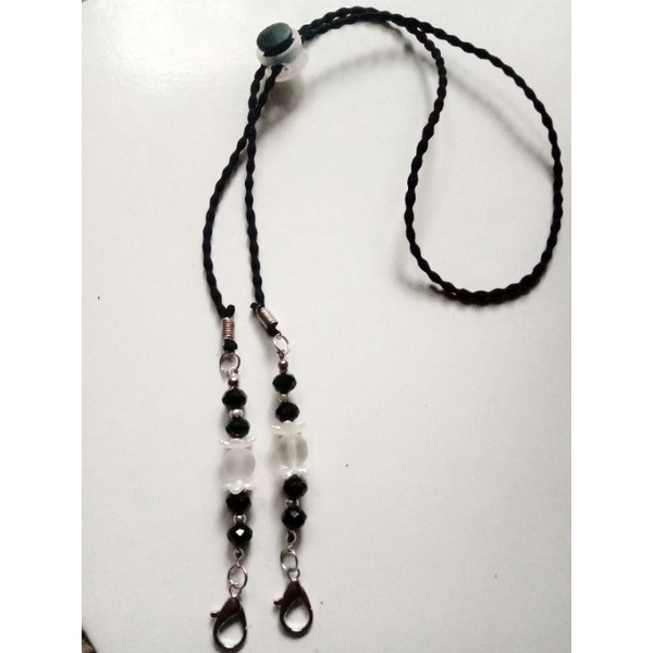 strap masker 2 in 1 batu alam /konektor masker /strap masker elegan