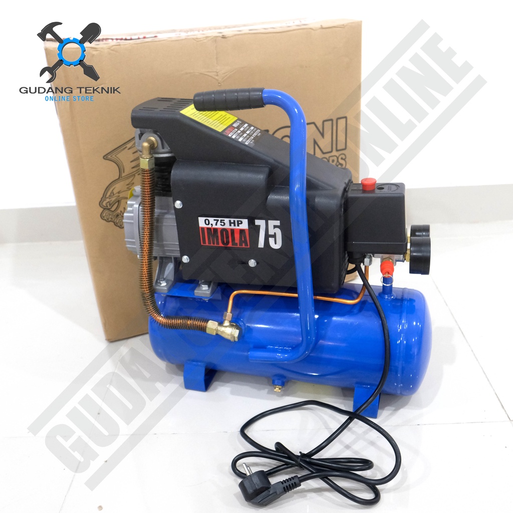 Kompresor Angin 0.75HP LAKONI IMOLA 75 / Air Compressor 3/4Hp 10L 75 - Compressor Portabel LAKONI