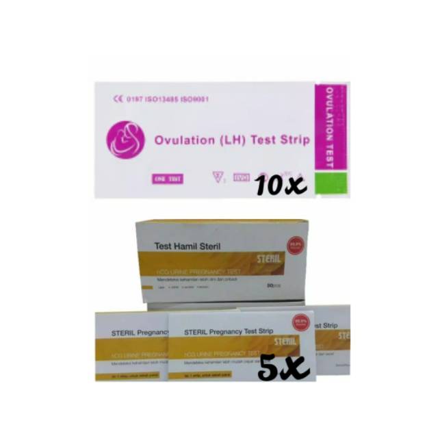 10x LH Ovulation Test Strip  5x Test Hamil  Steril