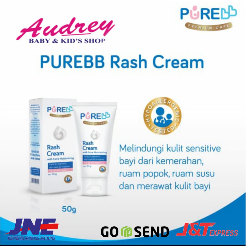 RASH CREAM PURE BABY/PUREBB/PUREKIDS 50g AUDREY BABY SHOP