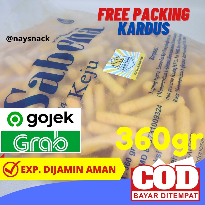 

Snack Kiloan Sabena Stick Keju Cheese Stick Isi Bersih 360 Gram
