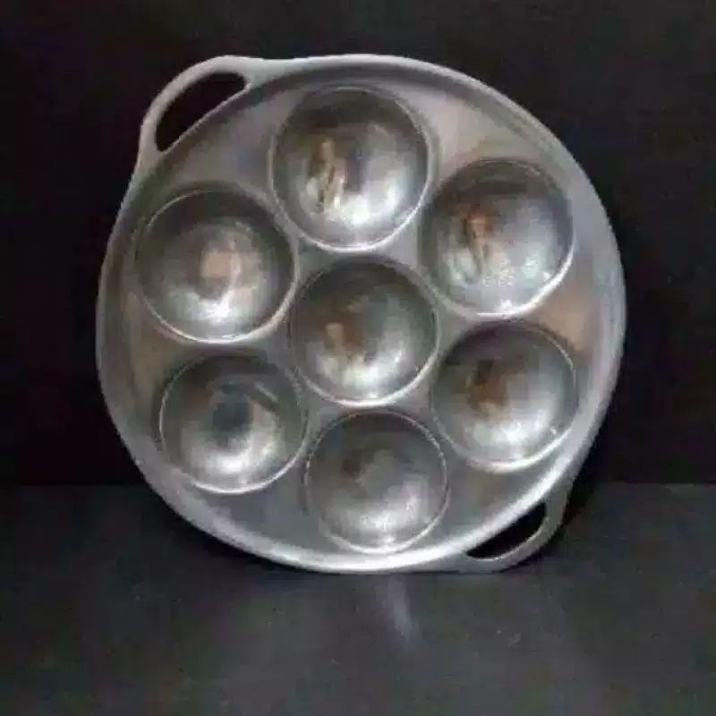 Cetakan Stainless 7 Lubang / Cetakan telur / Martabak Mini