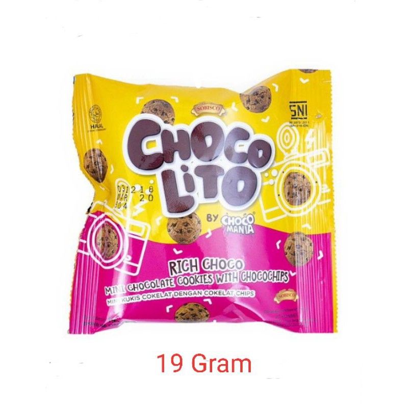 

Choco Lito by choco mania rich choco cookies 19 gr x 10 pcs