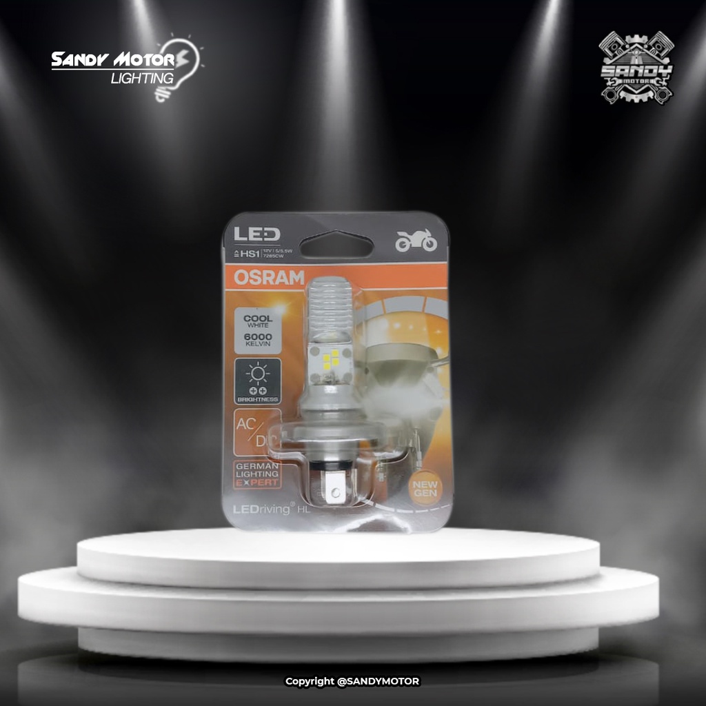 Bohlam Lampu Depan LED H4 HS1 Kaki Tiga Cool White 6000 Kelvin 12 Volt Vixion/ CB 150/R15/Scoopy Fi 