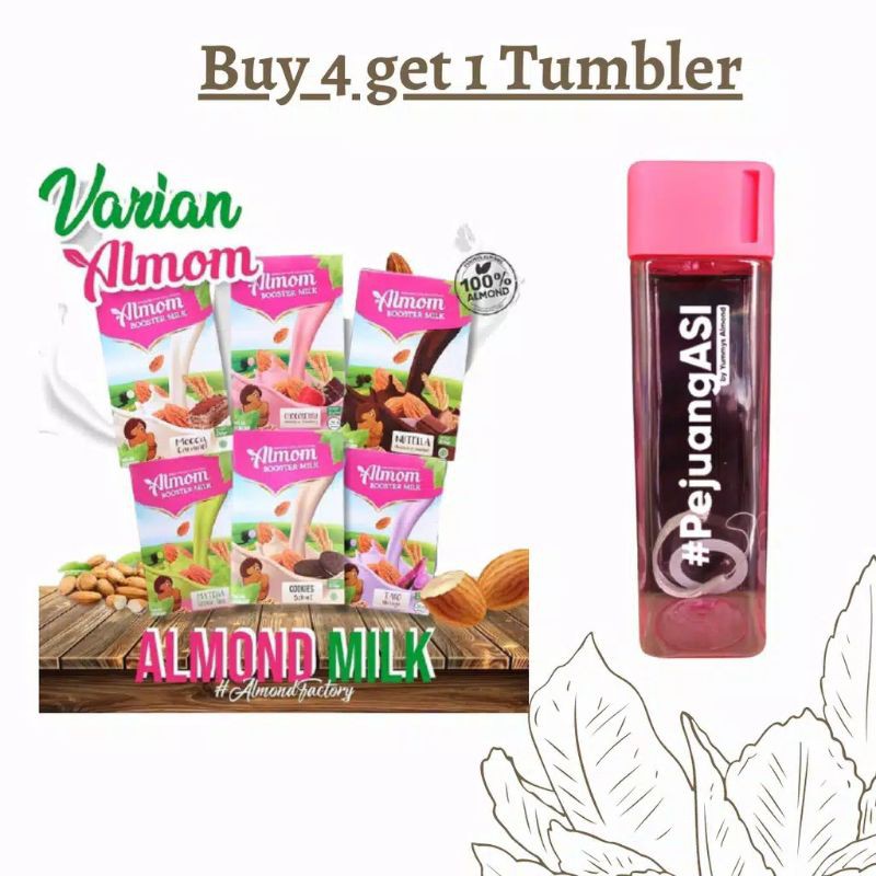 Almom Booster Milk Powder Yummy Pelancar ASI Sari Almond Susu Almon