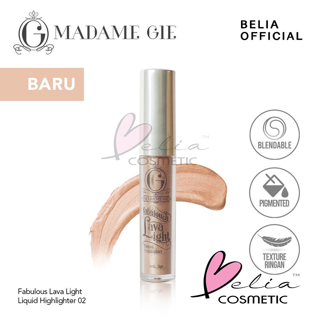 VINLA MADAME GIE Fabulous Lava Light | Liquid Highlighter cair shimmer glitter BPOM Madamegie Gisell