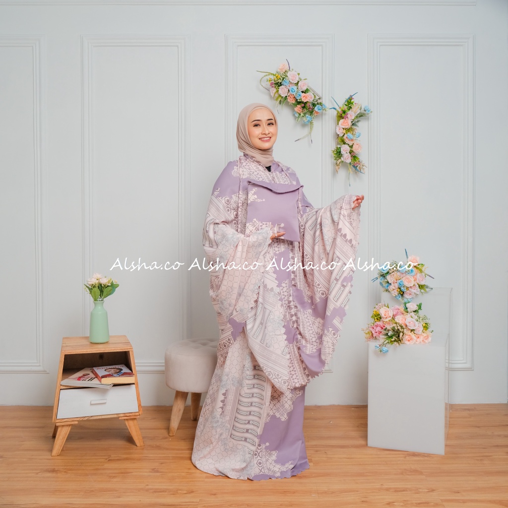 Mukena Dewasa Mukenah Maxmara Printing 2 in 1 Series Lasercut